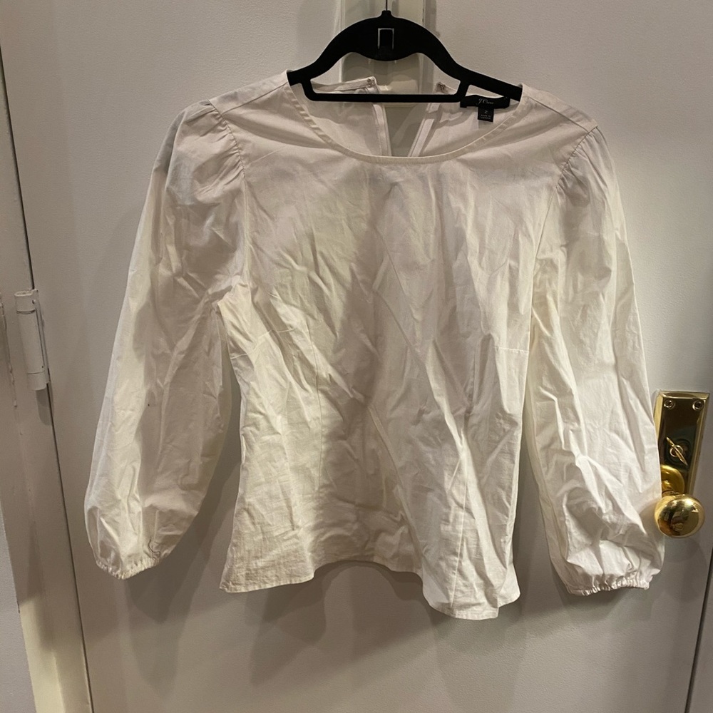 J Crew white blouse